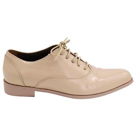 Lanvin Oxford Shoes in Beige Leather Beige
