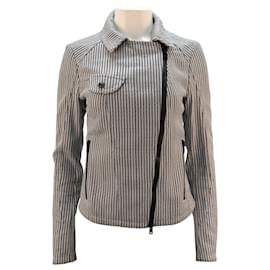 Drome-Blouson Perforé Drome en Cuir Gris-Gris