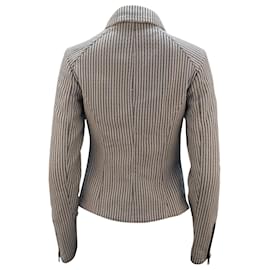 Drome-Drome Perforated Jacket in Grey Leather-Grey