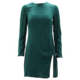 Reformation-Reformation Crew Neck Mini Dress in Green Viscose-Green