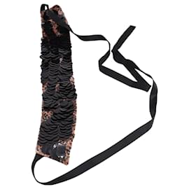 Marni-Marni Sequined Necklace Collar in Black Acrylic-Black