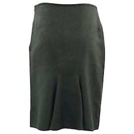 Armani-Armani Pencil Skirt in Green Wool-Green
