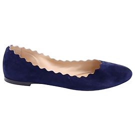 Sapatilhas Chloé Lauren em Camurça Azul Azul