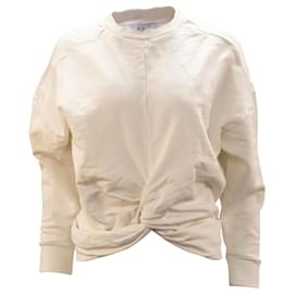 Iro-Iro Muka Sweatshirt aus weißer Baumwolle-Weiß