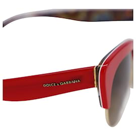 Dolce & Gabbana-Dolce & Gabbana DG 4277 Occhiali da sole in metallo rosso-Rosso