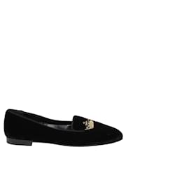 Church's-Church's Sovereign Loafers in Black Velvet-Black