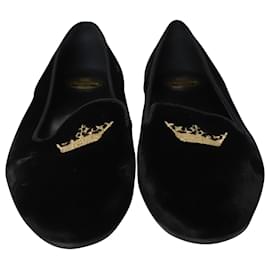 Church's-Church's Sovereign Loafers in Black Velvet-Black
