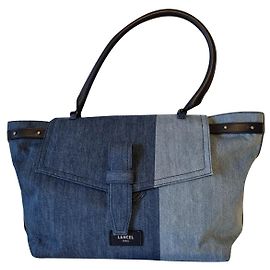 Borsa Lancel Neo Charlie Blue Jean Modello Large Blu