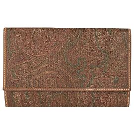 Etro women's wallet Paisley Brown