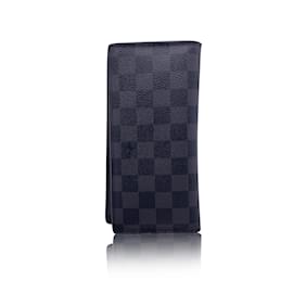 Louis Vuitton-Damier Graphite Canvas Long Brazza Continental Wallet-Grey