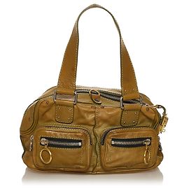 Chloé Bolsa de ombro de couro Chloe Brown Betty Marrom Castanho claro