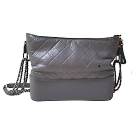 Chanel-Chanel aged calf leather Gabriel Hobo Bag-Dark grey