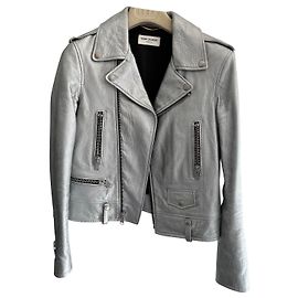 Saint Laurent Biker jackets Silvery