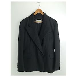 Maison Martin Margiela-Maison Margiela 2019AW Dummy Button lined Tailored Jacket / 46 / Wool / GRY / Stripes-Grey