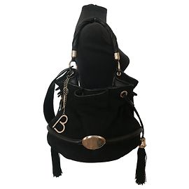 Borsa a mano Lancel in lana nera Nero