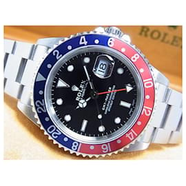 Rolex-ROLEX GMT MasterI red blue bezel Ref.16700 A series Mens-Black