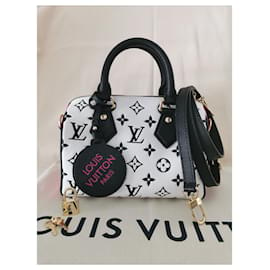 Louis Vuitton-Louis Vuitton speedy Bandouliere 20 Bag-Black,Pink,White