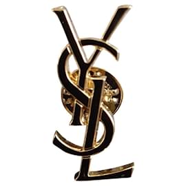 Yves Saint Laurent-broche de pinheiro-Dourado