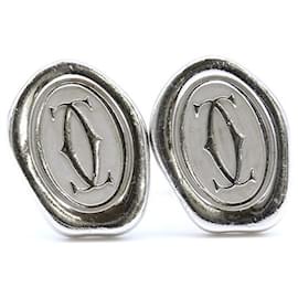 Cartier-[Used] [Cartier / Cartier] wax seal motif cufflinks lined C 2C sterling silver Ag925-Other