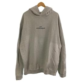 Maison Martin Margiela-Maison Margiela Hoodie / 48 / Cotton / GRY / 20AW / Hoodie upside down logo-Grey