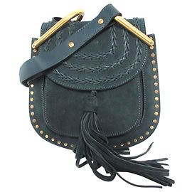 Chloé Bolsa transversal Chloe azul Hudson de couro camurça Azul Azul escuro