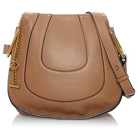 Chloé Bolsa transversal Chloe Brown Hayley de couro Marrom
