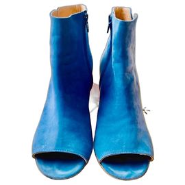 Bottines bout ouvert Maison Martin Margiela bleu daim Bleu
