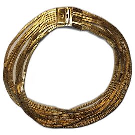 Collier Christian Dior doré en métal Doré