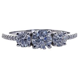 Autre Marque Ring 14 karat White gold with new diamonds Ring - 0.90 CT Diamond Grey