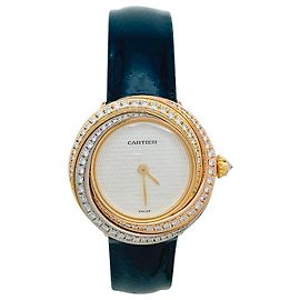Relógio Cartier "Trinity", 3 ouro, diamantes, cuir. Outro