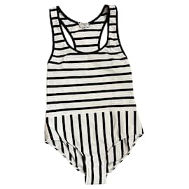 Chanel-Runway Black/White Strips One-Piece Swimsuit FR38-Multiple colors