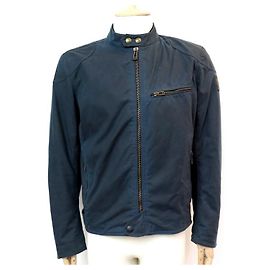 BELSTAFF ARIEL JACKET 41020043 Jacket 48 M IN NAVY BLUE COTTON JACKET COAT Navy blue