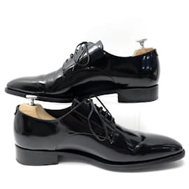 Givenchy-NEW GIVENCHY SHOES 44 BLACK PATENT LEATHER DERBY SHOES-Black