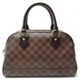 BOLSA LOUIS VUITTON DUOMO DAMIER EBONY LONA E COURO N60008 Bolsa Marrom