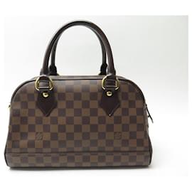 Louis Vuitton-LOUIS VUITTON DUOMO BORSA A MANO DAMIER EBANO TELA E PELLE N60008 Borsa a mano-Marrone