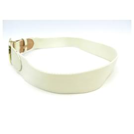 Louis Vuitton-NEW LOUIS VUITTON BELT BUCKLE BOAT CRUISE IN FABRIC & LEATHER T90 NEW BELT-Cream