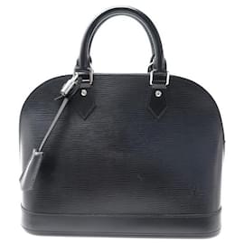 Louis Vuitton-NEW LOUIS VUITTON ALMA PM HANDBAG BLACK EPI LEATHER M40302 HAND BAG PURSE-Black