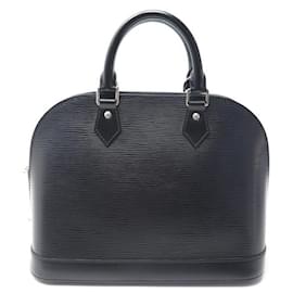 Louis Vuitton-NEW LOUIS VUITTON ALMA PM HANDBAG BLACK EPI LEATHER M40302 HAND BAG PURSE-Black