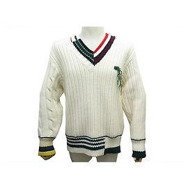 NEUER LACOSTE RUNAWAY AH PULLOVER0437 UNISEX-KOLLEKTION M 48 PULLOVER AUS WEISSER WOLLE Weiß