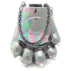 KENZO upperR PAW HAND BAG SILVER upperR PAW HAND BAG PURSE Silvery