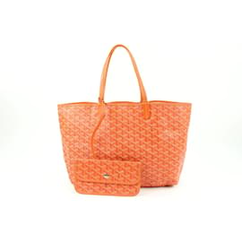 goyard orange tote bag