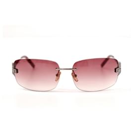 Fendi-Fendi Rimless Sunglasses-Pink,Silver hardware