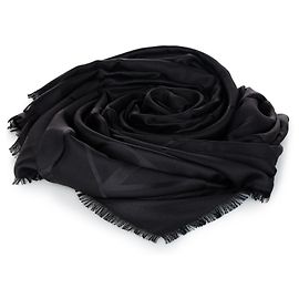 Sciarpa nera con logo V di Valentino Nero