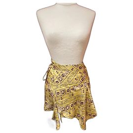 Saia Isabel Marant de seda multicolorida Multicor
