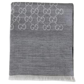 Gucci-NEW GUCCI SCARF gris gg unisexe-Gris