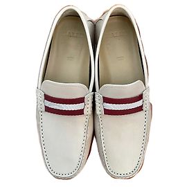 Mocassins de couro de bezerro Waltec deserto masculino Bally, mocassins Pearce EUA8 Cru