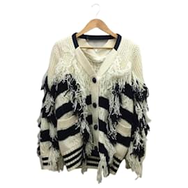 Sacai-[Used] Sacai Fringe cardigan / 2 / cotton / cream-Other