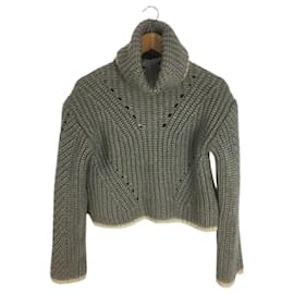Fendi-[Used] FENDI Sweater (thick) / 38 / Silk / GRY / Plain / Tagged / FZY830 / 19AW / 2-Grey