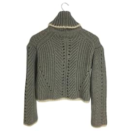 Fendi-[Used] FENDI Sweater (thick) / 38 / Silk / GRY / Plain / Tagged / FZY830 / 19AW / 2-Grey