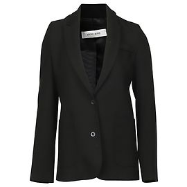 Anine Bing Single Breasted Blazer in Black Wool Black
